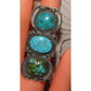 Navajo Royston & Number 8 Turquoise Statement Ring Sz 8 