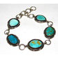 Navajo Royston Turquoise Adjustable Link Bracelet Sterling