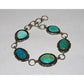 Navajo Royston Turquoise Adjustable Link Bracelet Sterling