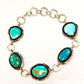 Navajo Royston Turquoise Adjustable Link Bracelet Sterling 