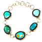 Navajo Royston Turquoise Adjustable Link Bracelet Sterling 