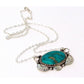 Navajo Royston Turquoise Bar Necklace Sterling Native 