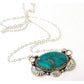 Navajo Royston Turquoise Bar Necklace Sterling Native 