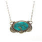Navajo Royston Turquoise Bar Necklace Sterling Native 