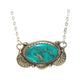 Navajo Royston Turquoise Bar Necklace Sterling Native 