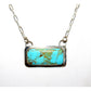 Navajo Royston Turquoise Bar Necklace Sterling Silver Native