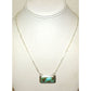 Navajo Royston Turquoise Bar Necklace Sterling Silver Native