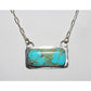 Navajo Royston Turquoise Bar Necklace Sterling Silver Native