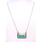 Navajo Royston Turquoise Bar Necklace Sterling Silver Native