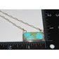 Navajo Royston Turquoise Bar Necklace Sterling Silver Native