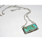 Navajo Royston Turquoise Bar Necklace Sterling Silver Native