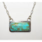Navajo Royston Turquoise Bar Necklace Sterling Silver Native