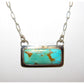 Navajo Royston Turquoise Bar Necklace Sterling Silver Native