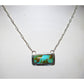 Navajo Royston Turquoise Bar Necklace Sterling Silver Native