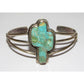 Navajo Royston Turquoise Cactus Bracelet Sterling Silver 