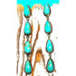 Navajo Royston Turquoise Dangle Earrings 4L Sterling Silver 