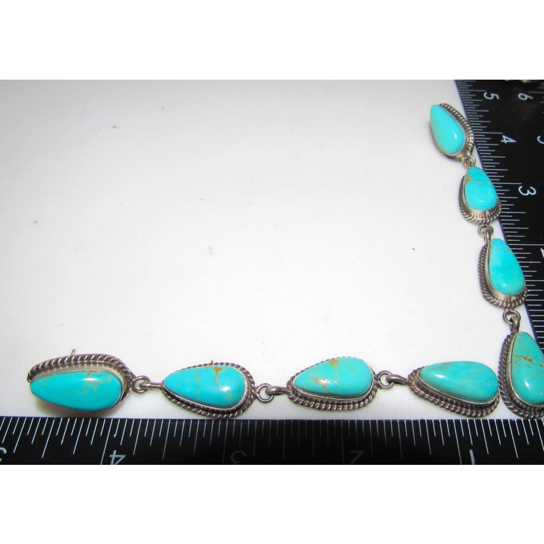 Navajo Royston Turquoise Dangle Earrings 4L Sterling Silver 