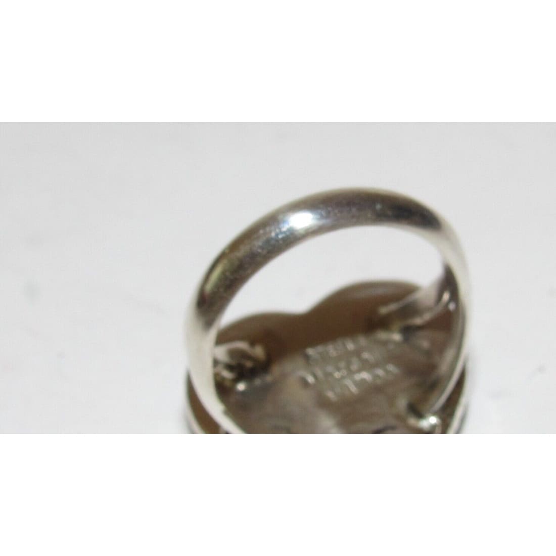 Navajo Royston Turquoise Heart Ring Sz 6 Sterling Silver