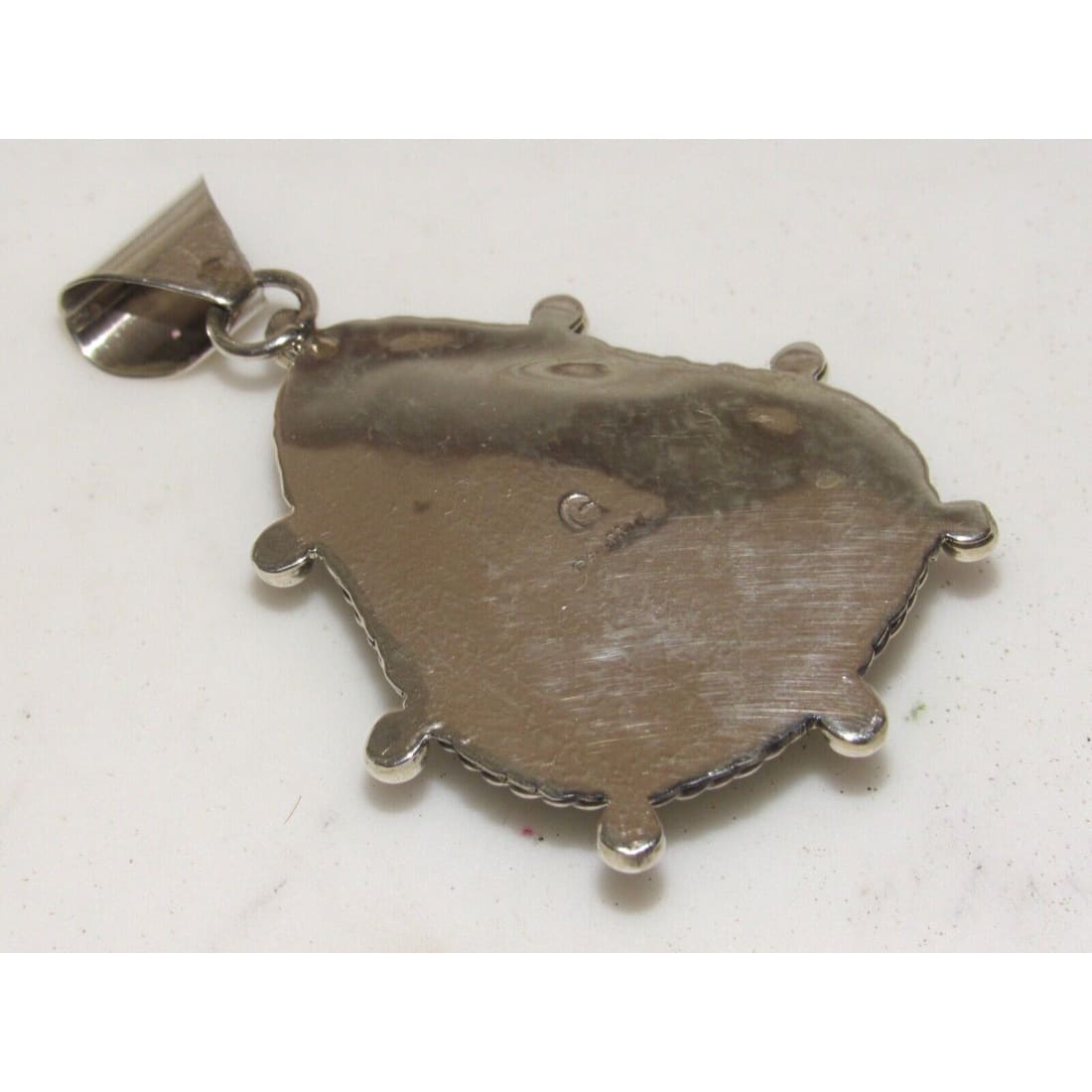 Navajo Royston Turquoise Pendant Sterling Silver Native 