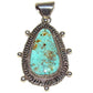 Navajo Royston Turquoise Pendant Sterling Silver Native 