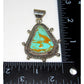 Navajo Royston Turquoise Pendant Sterling Silver Native 