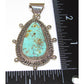 Navajo Royston Turquoise Pendant Sterling Silver Native 