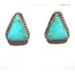 Navajo Royston Turquoise Post Earrings Sterling Silver 