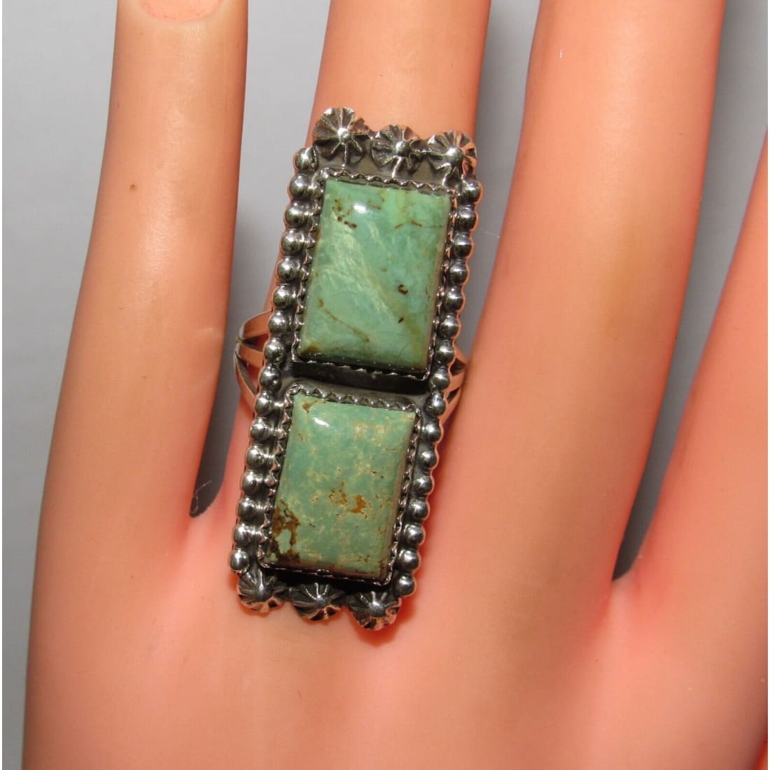 Navajo Royston Turquoise Ring Size 7 Sterling Native