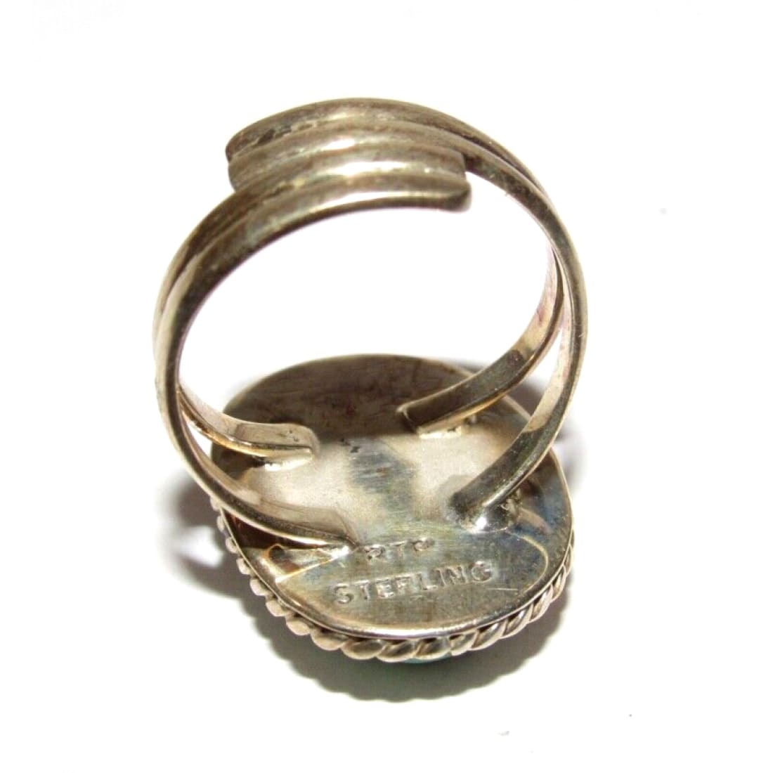 Navajo Royston Turquoise Ring Size 8 Adjustable Sterling 