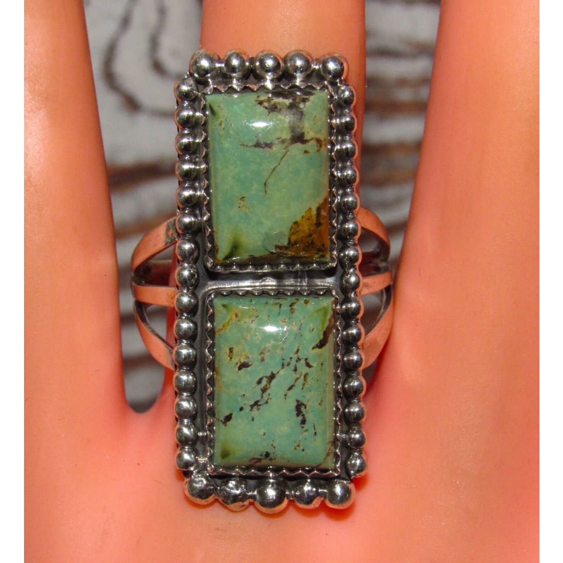 Navajo Royston Turquoise Ring Size 9 Sterling Native