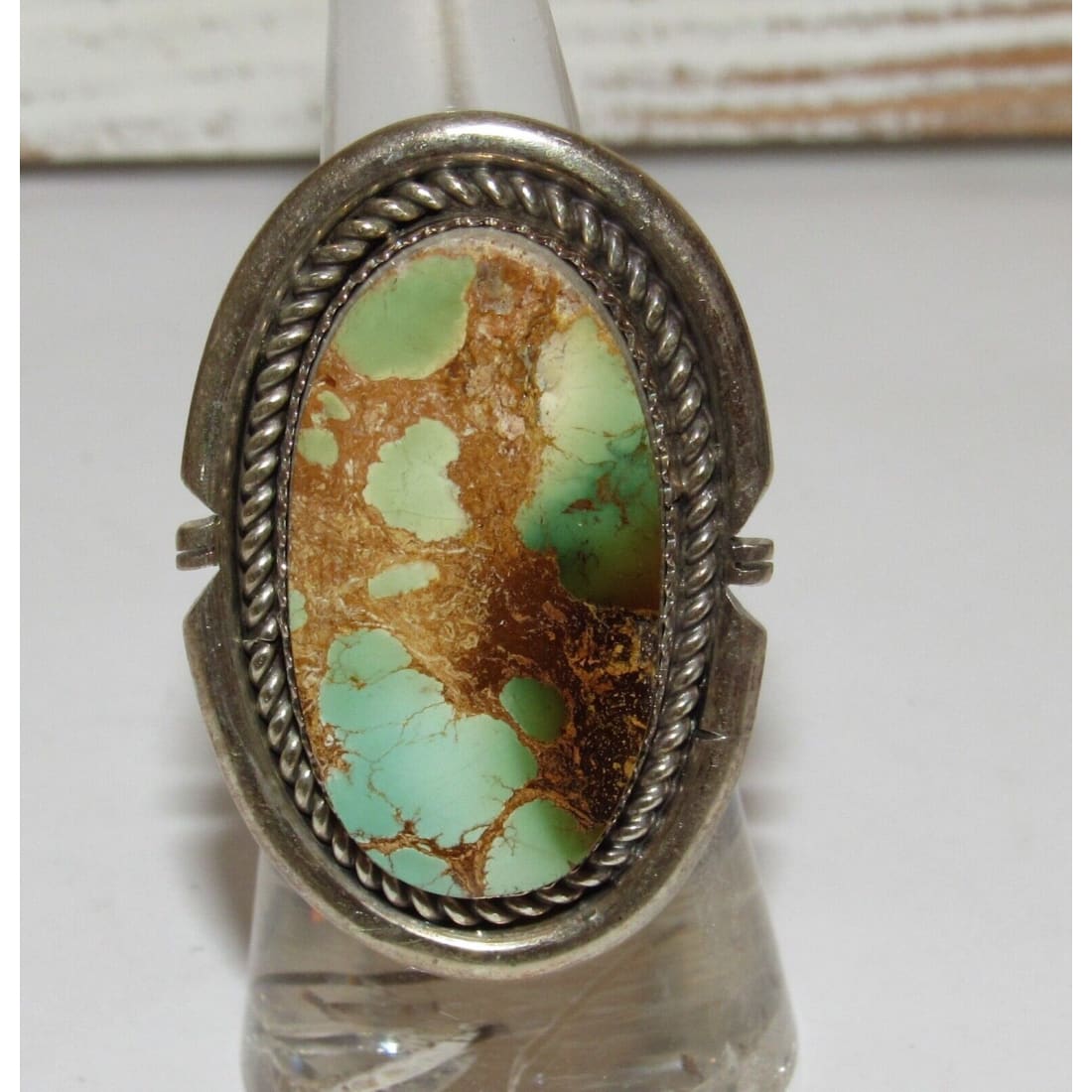 Navajo Royston Turquoise Ring Sz 6.5 Sterling Silver Native 