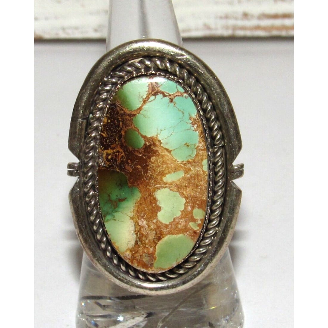 Navajo Royston Turquoise Ring Sz 6.5 Sterling Silver Native 