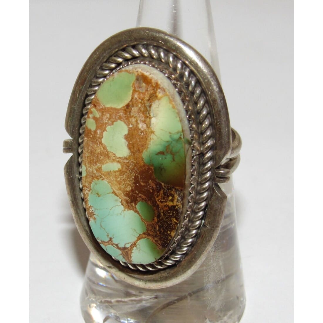 Navajo Royston Turquoise Ring Sz 6.5 Sterling Silver Native 