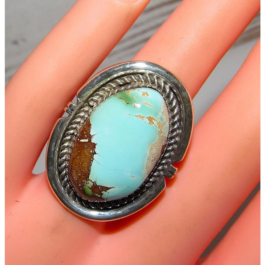 Navajo Royston Turquoise Ring Sz 6 Sterling Silver Native 