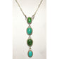 Navajo Royston Turquoise Small Lariat Necklace Sterling 