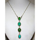 Navajo Royston Turquoise Small Lariat Necklace Sterling 