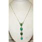 Navajo Royston Turquoise Small Lariat Necklace Sterling 