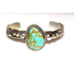 Navajo Royston Turquoise Stacker Cuff Bracelet Sterling 