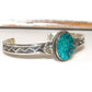 Navajo Royston Turquoise Stacker Cuff Bracelet Sterling Silver Sunshine Reeves Native American
