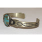 Navajo Royston Turquoise Stacker Sterling Cuff Bracelet 