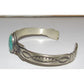 Navajo Royston Turquoise Stacker Sterling Cuff Bracelet 