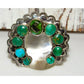 Navajo Royston Turquoise Statement Naja Ring Size 7 Adjsutable Sterling Silver Native American
