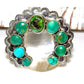 Navajo Royston Turquoise Statement Naja Ring Size 7 Adjsutable Sterling Silver Native American