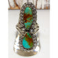 Navajo Royston Turquoise Statement Pointer Ring Sz 8.5 