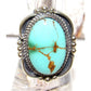 Navajo Royston Turquoise Statement Ring Sz 7.5 Sterling 