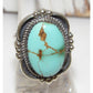 Navajo Royston Turquoise Statement Ring Sz 7.5 Sterling 