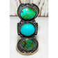 Navajo Royston Turquoise Statement Ring Sz 7 Sterling Silver