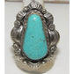 Navajo Royston Turquoise Statement Ring Sz 9 Sterling Silver
