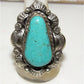 Navajo Royston Turquoise Statement Ring Sz 9 Sterling Silver