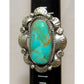 Navajo Royston Turquoise Statement Ring Sz 9 Sterling Silver
